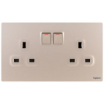 Legrand Mallia Senses 2811 13 CH 雙位13A帶開關掣插座 (香檳金)